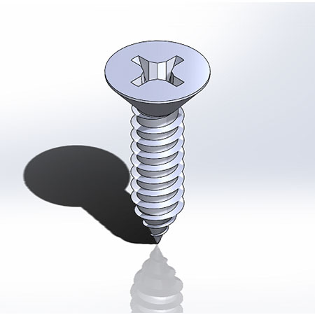 tornillos autorroscantes de cabeza plana